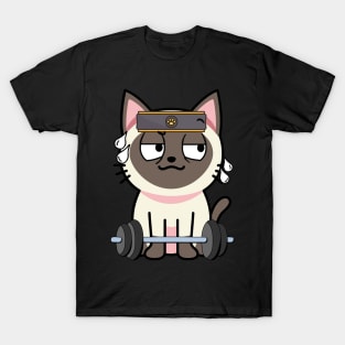 Cute siamese cat is exercising T-Shirt